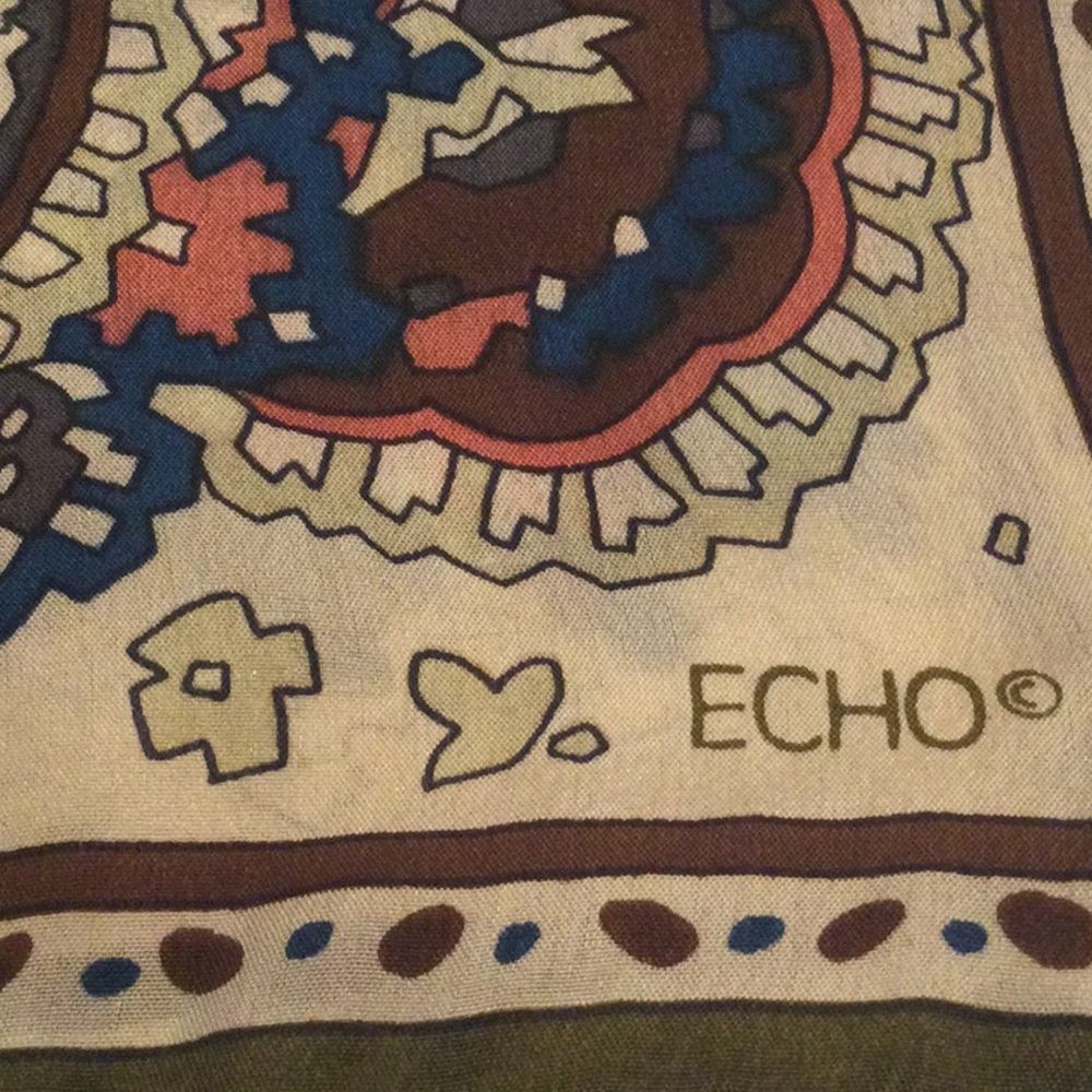 Vintage Echo long rectangular silk scarf - Picture 5 of 5